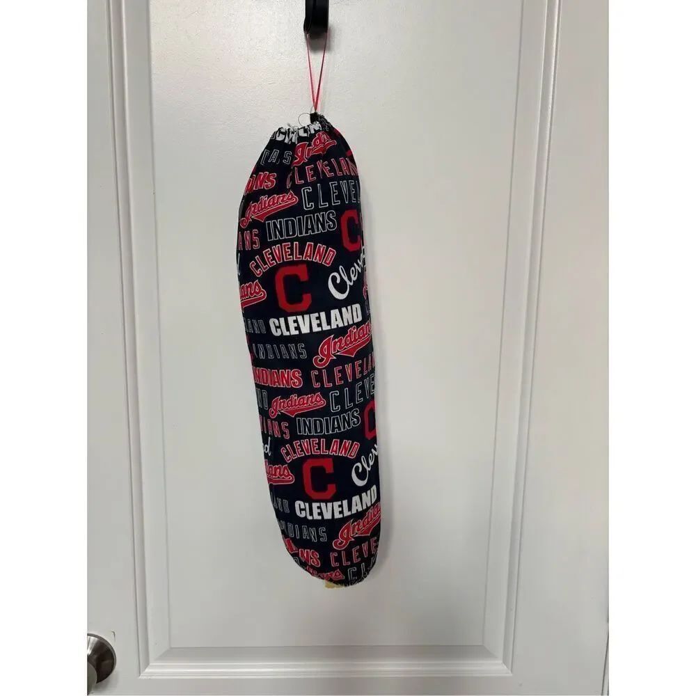Handmade Plastic Bag Holder- Cleveland Indians